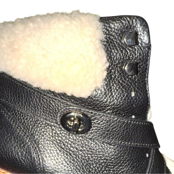 Coach Kenna Shearling Wedge Booties – Size 8 – Excellent Condition - Picture 6 of 9